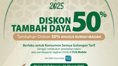 PT PLN Beri Promo Tambah Daya 50 Persen Plus 50 Persen, Begini Penjelasanya