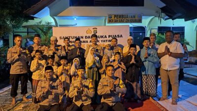 Acara Santunan dan Buka Puasa Bersama Anak Yatim di Polsek Sukmajaya Berlangsung Khidmat